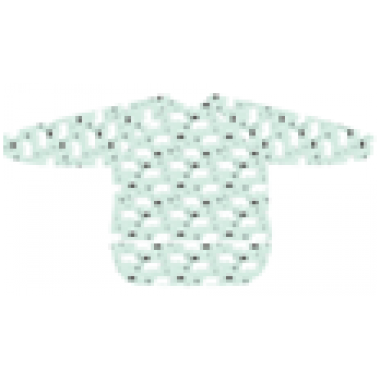 長袖防水兜形口水肩 18M - 北極熊